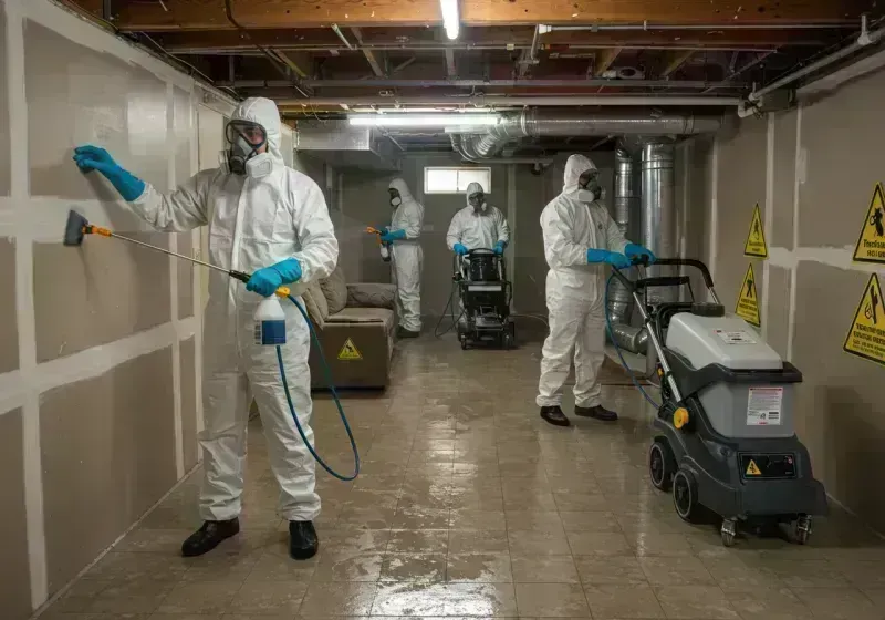 Basement Moisture Removal and Structural Drying process in Bayfield, CO